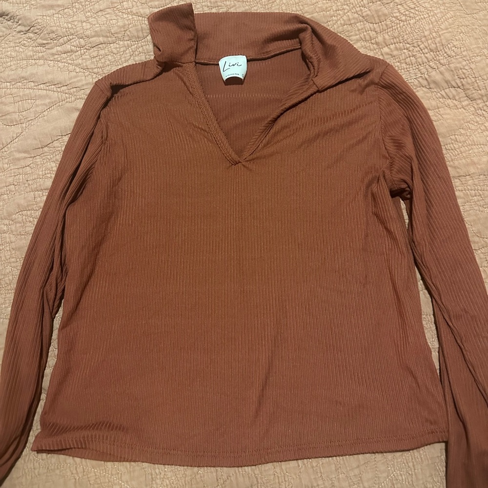 Light brown long sleeve top